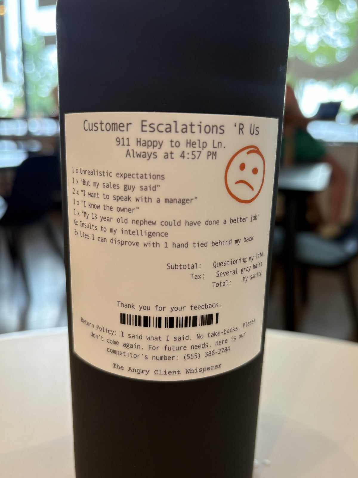 3" Escalations 'R Us Receipt Vinyl Sticker
