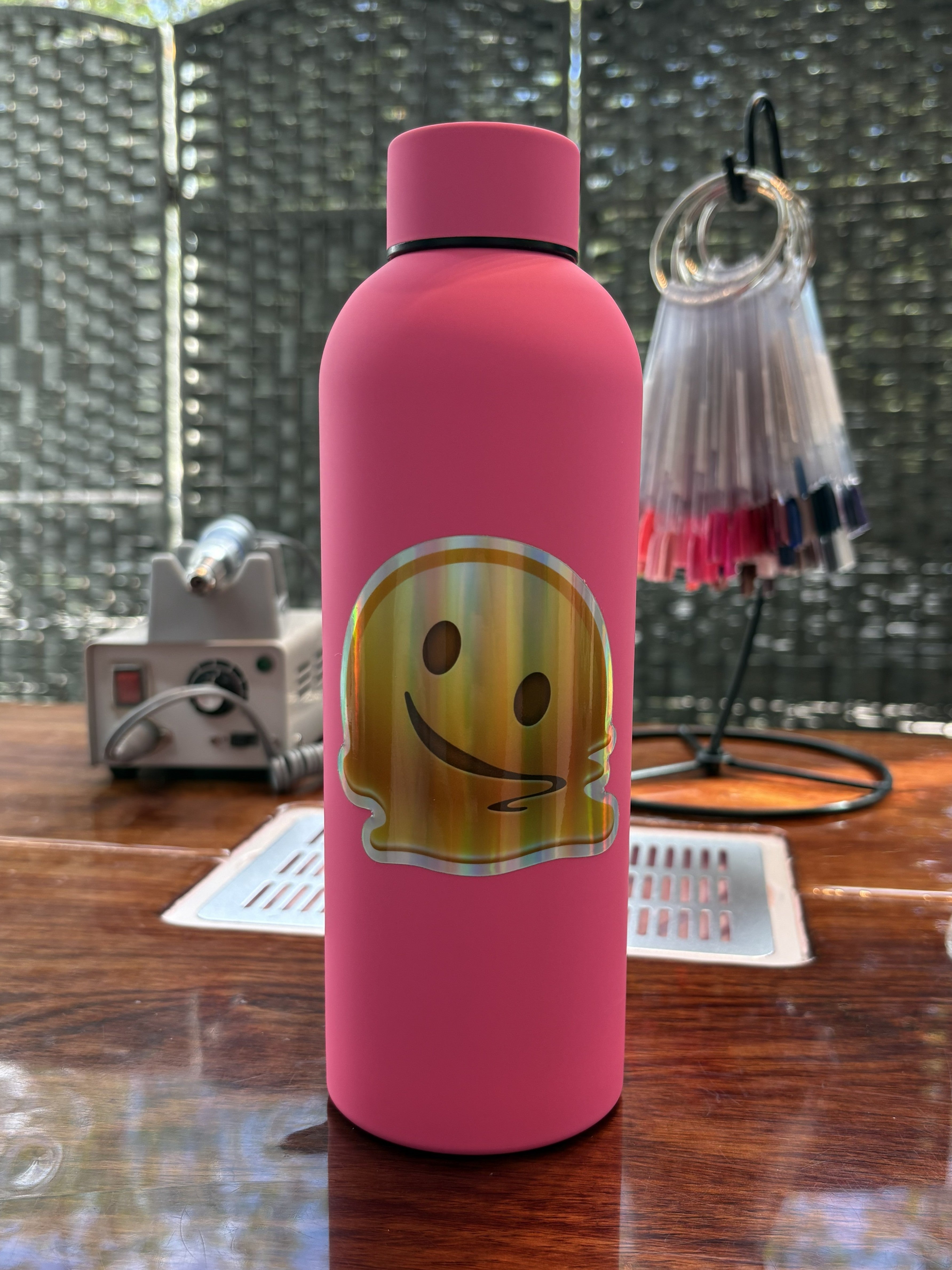 3" Melty Face Emoji Holographic Vinyl Sticker