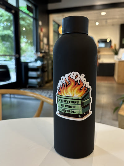 3" Green Dumpster Fire Vinyl Sticker