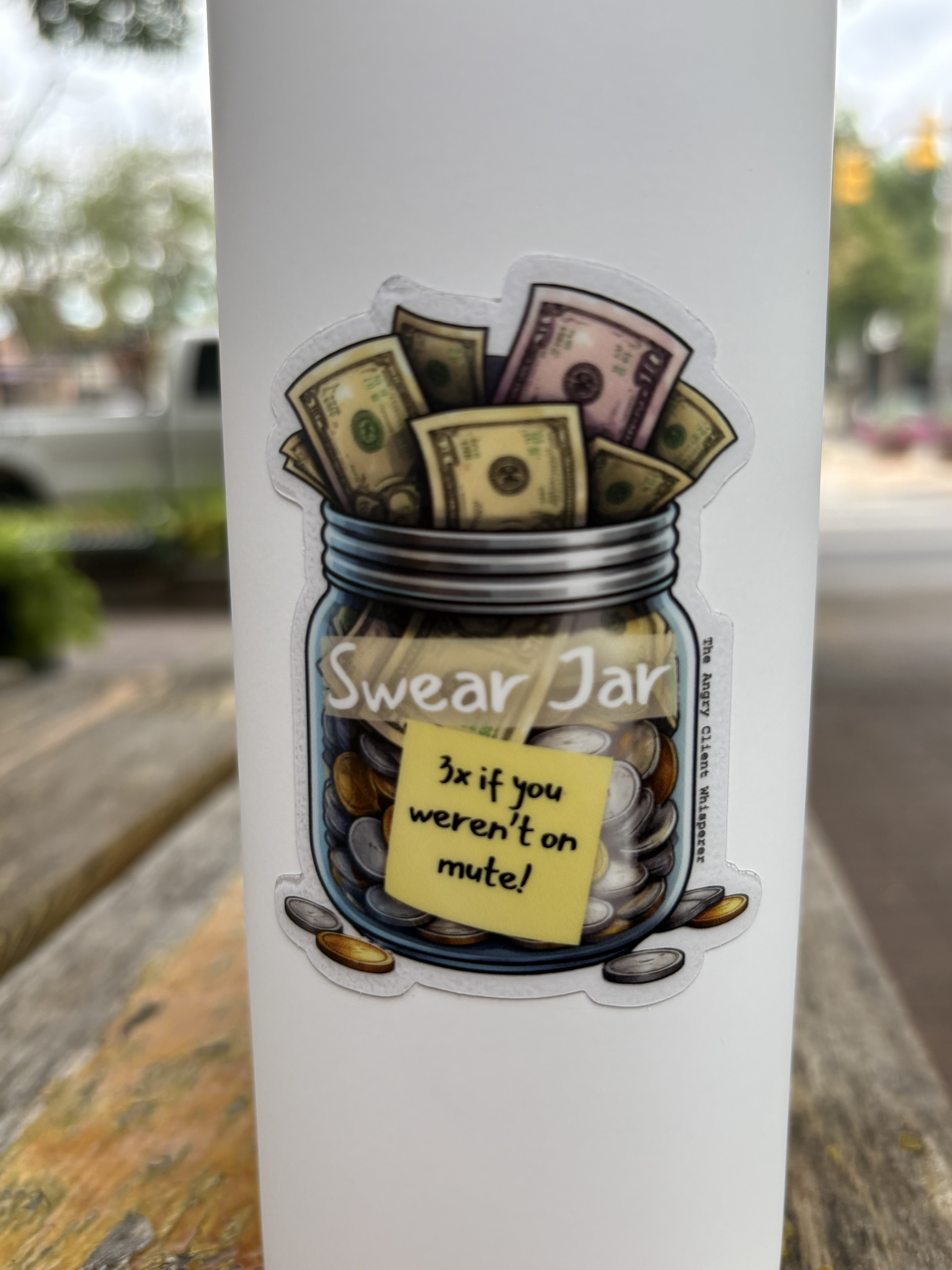 3" Swear Jar Vinyl Sticker